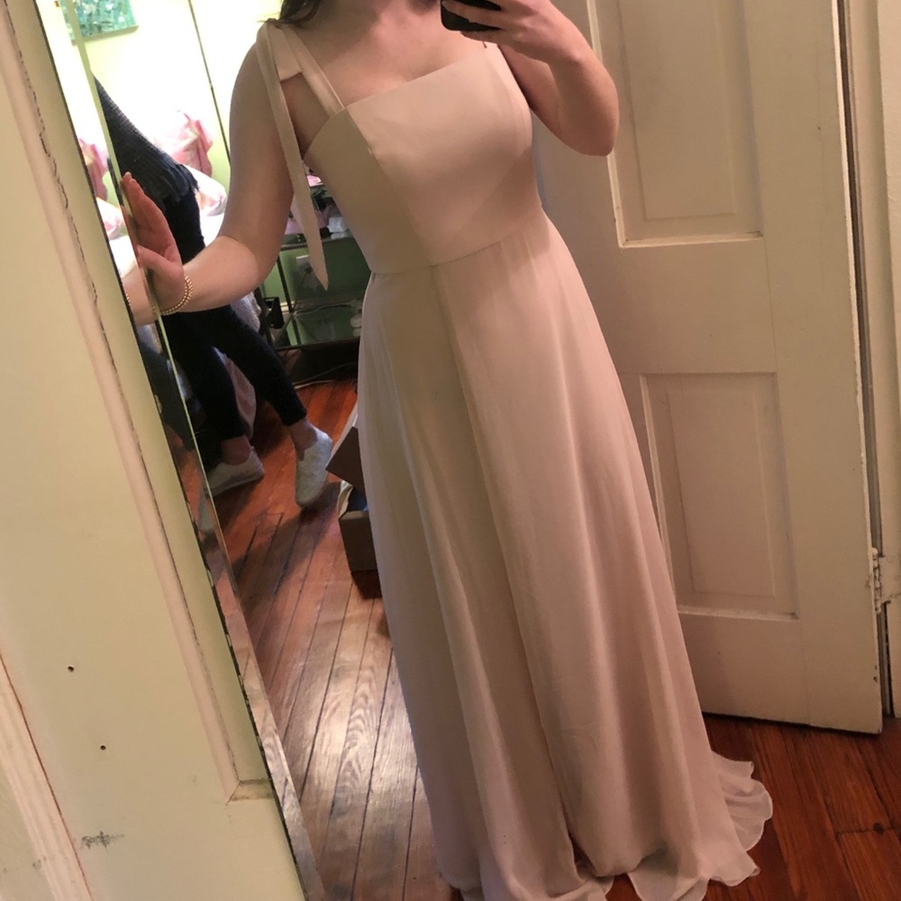 DESSY OYSTER BRIDESMAIDS DRESS